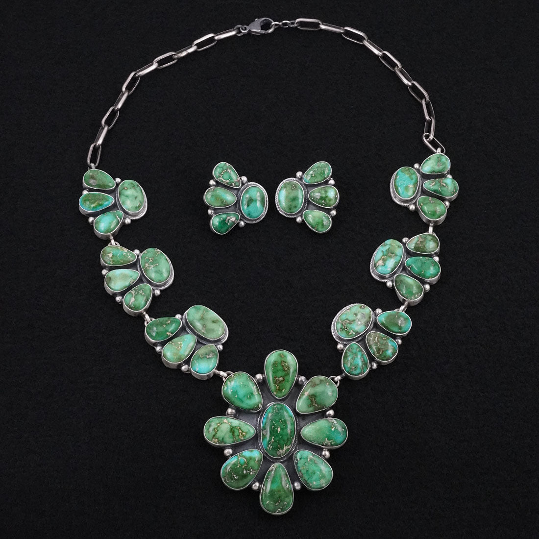 Darrin Livingston Turquoise & Sterling Silver Necklace Set