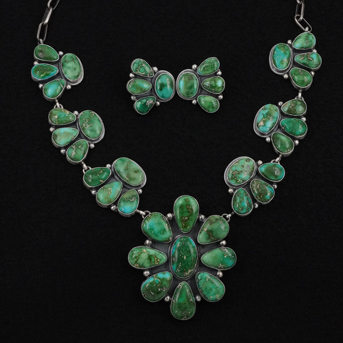 Darrin Livingston Turquoise & Sterling Silver Necklace Set