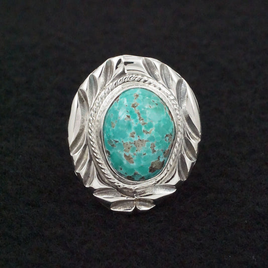 Randy Billy Turquoise & Sterling Silver Ring Size Adjustable