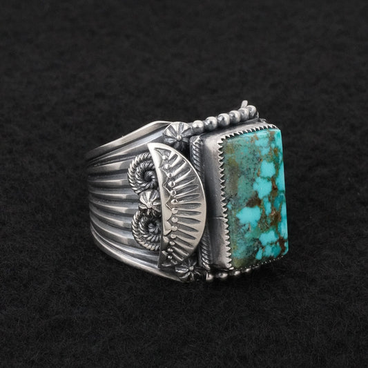 Delbert Gordon Turquoise & Sterling Silver Ring Size 12.5