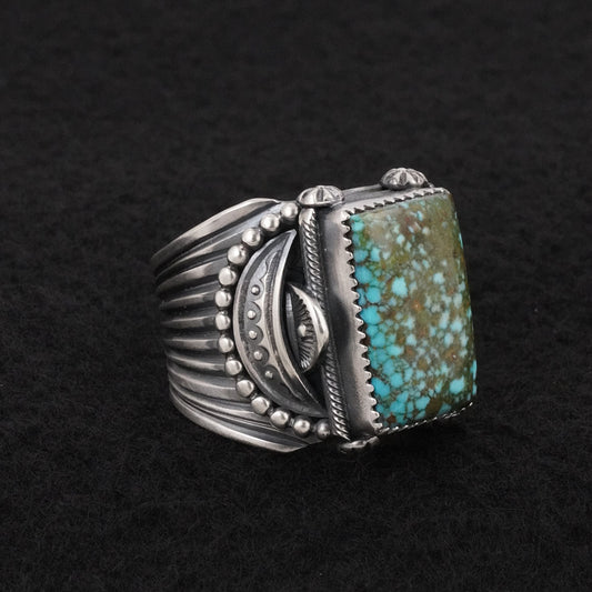 Delbert Gordon Turquoise & Sterling Silver Ring Size 12