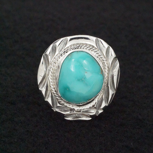 Randy Billy Turquoise & Sterling Silver Ring Size Adjustable