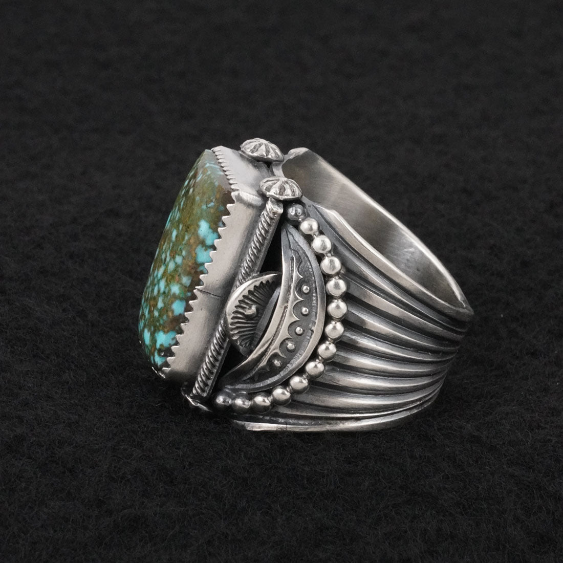 Delbert Gordon Turquoise & Sterling Silver Ring Size 12