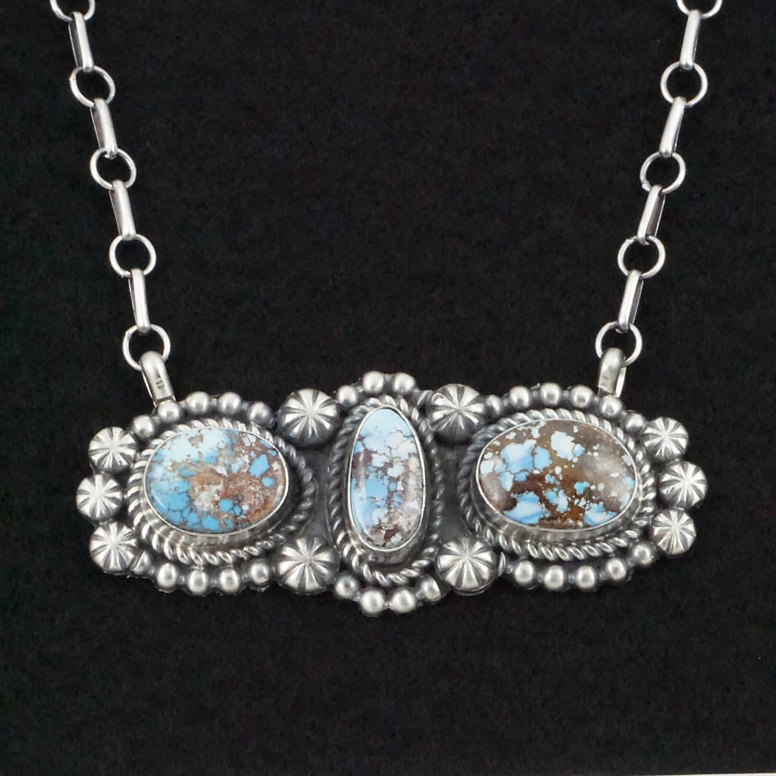 Jeff James Turquoise & Sterling Silver Necklace