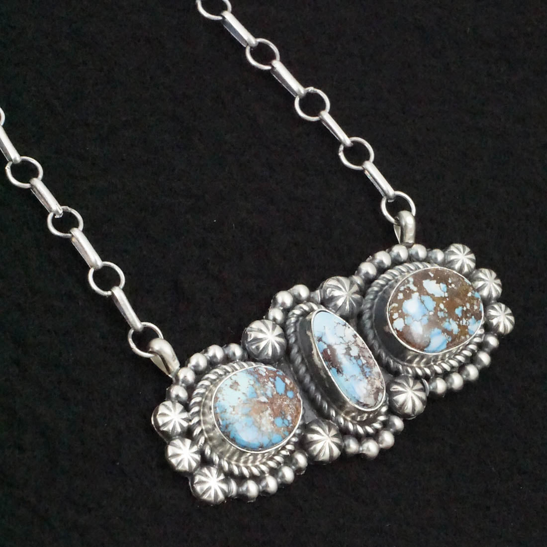 Jeff James Turquoise & Sterling Silver Necklace