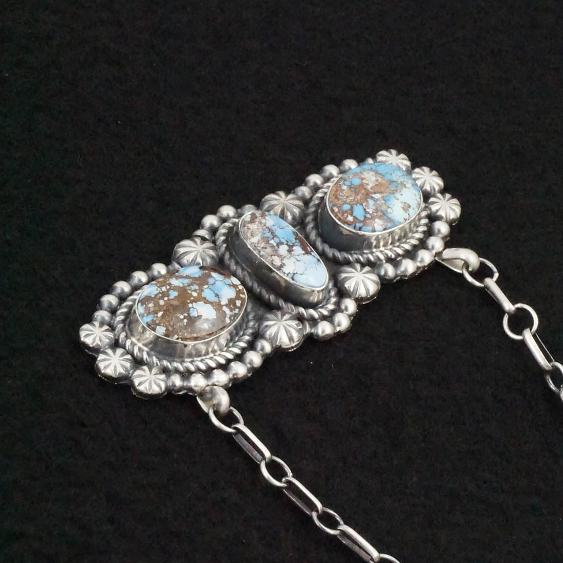 Jeff James Turquoise & Sterling Silver Necklace