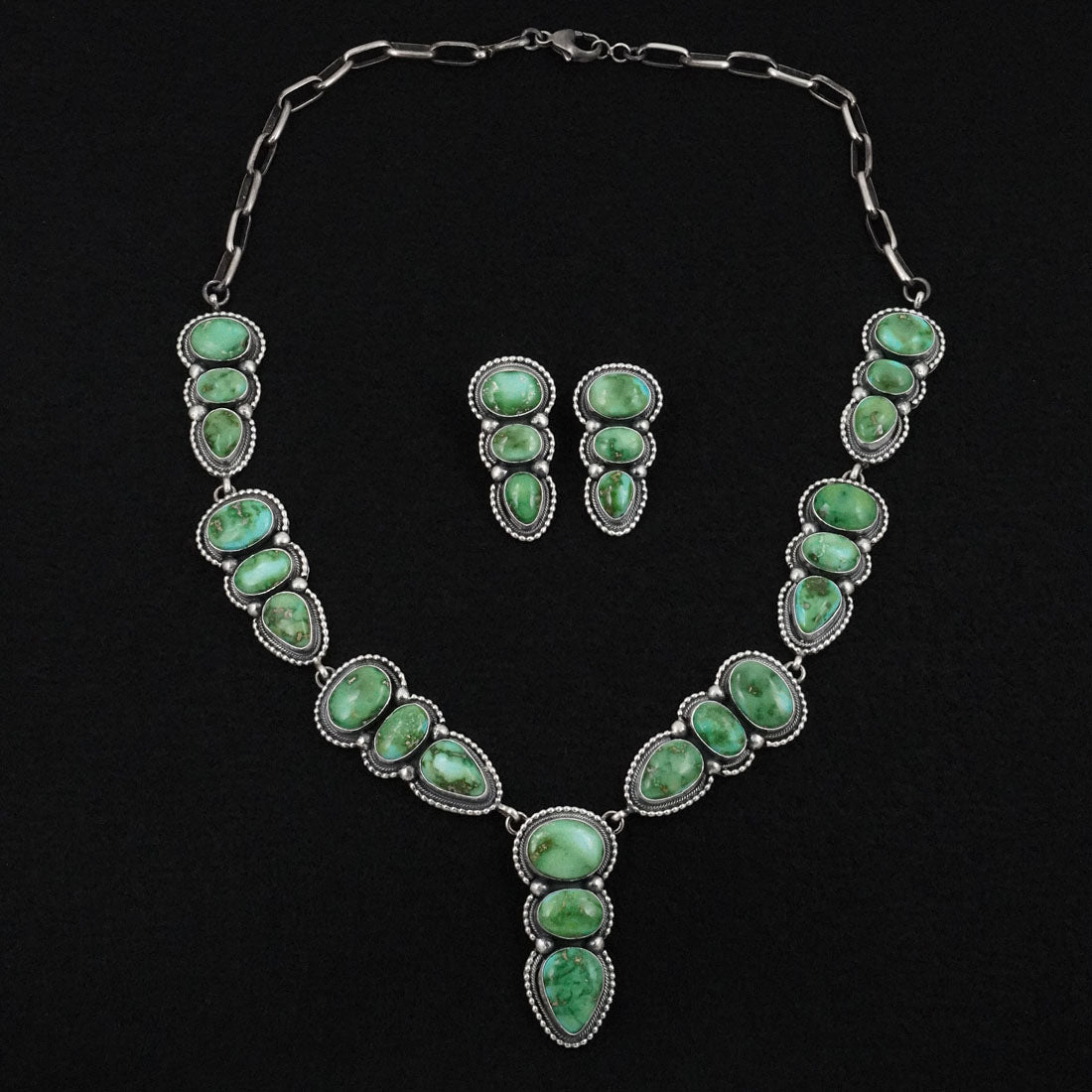 Darrin Livingston Turquoise & Sterling Silver Necklace Set