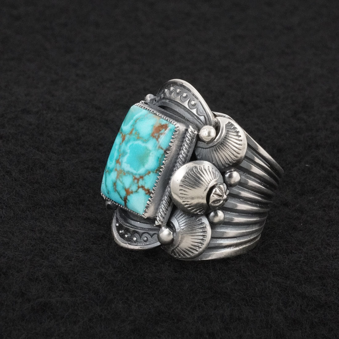 Delbert Gordon Turquoise & Sterling Silver Ring Size 9