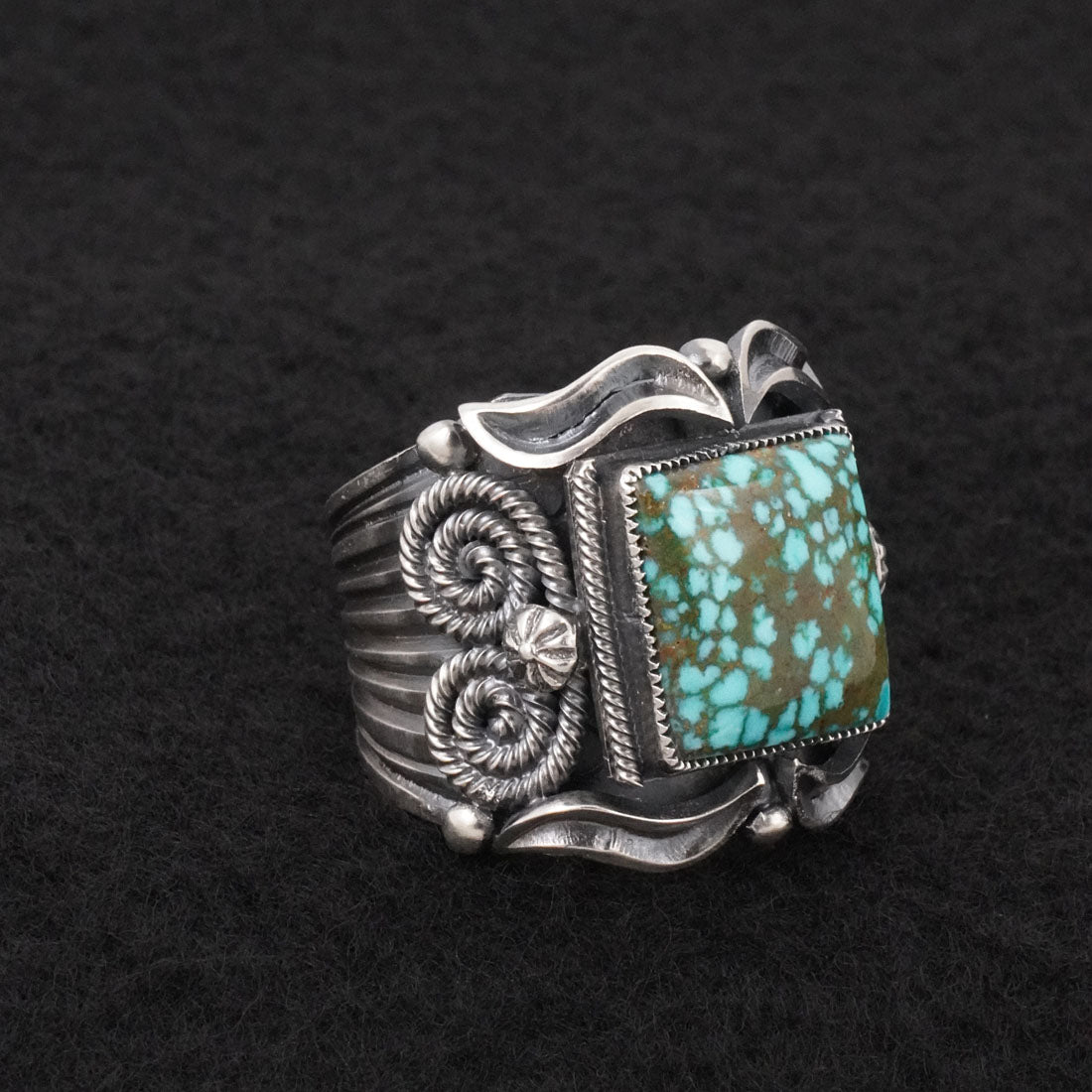 Delbert Gordon Turquoise & Sterling Silver Ring Size 11.5