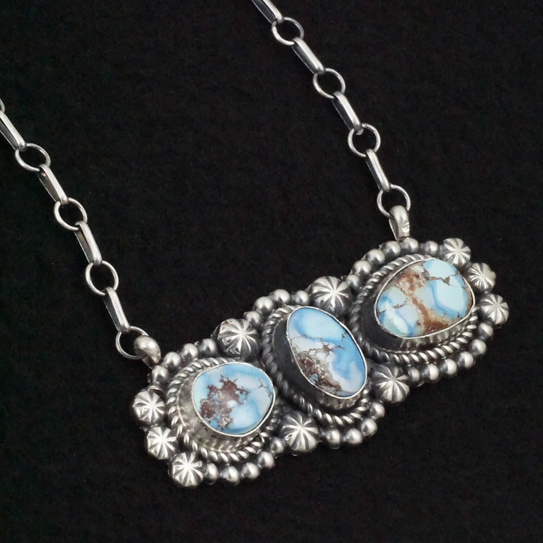 Jeff James Turquoise & Sterling Silver Necklace