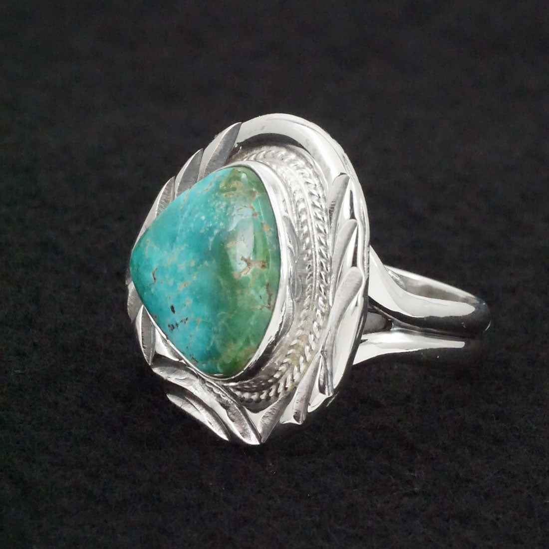 Randy Billy Turquoise & Sterling Silver Ring Size Adjustable