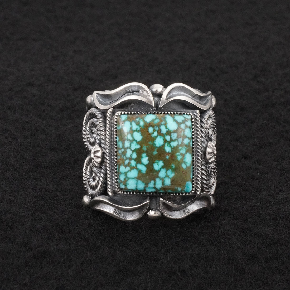 Delbert Gordon Turquoise & Sterling Silver Ring Size 11.5