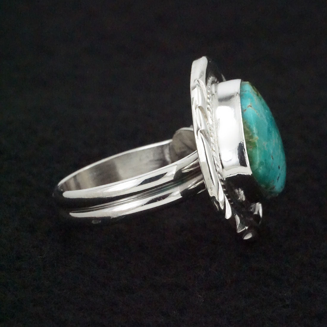 Randy Billy Turquoise & Sterling Silver Ring Size Adjustable