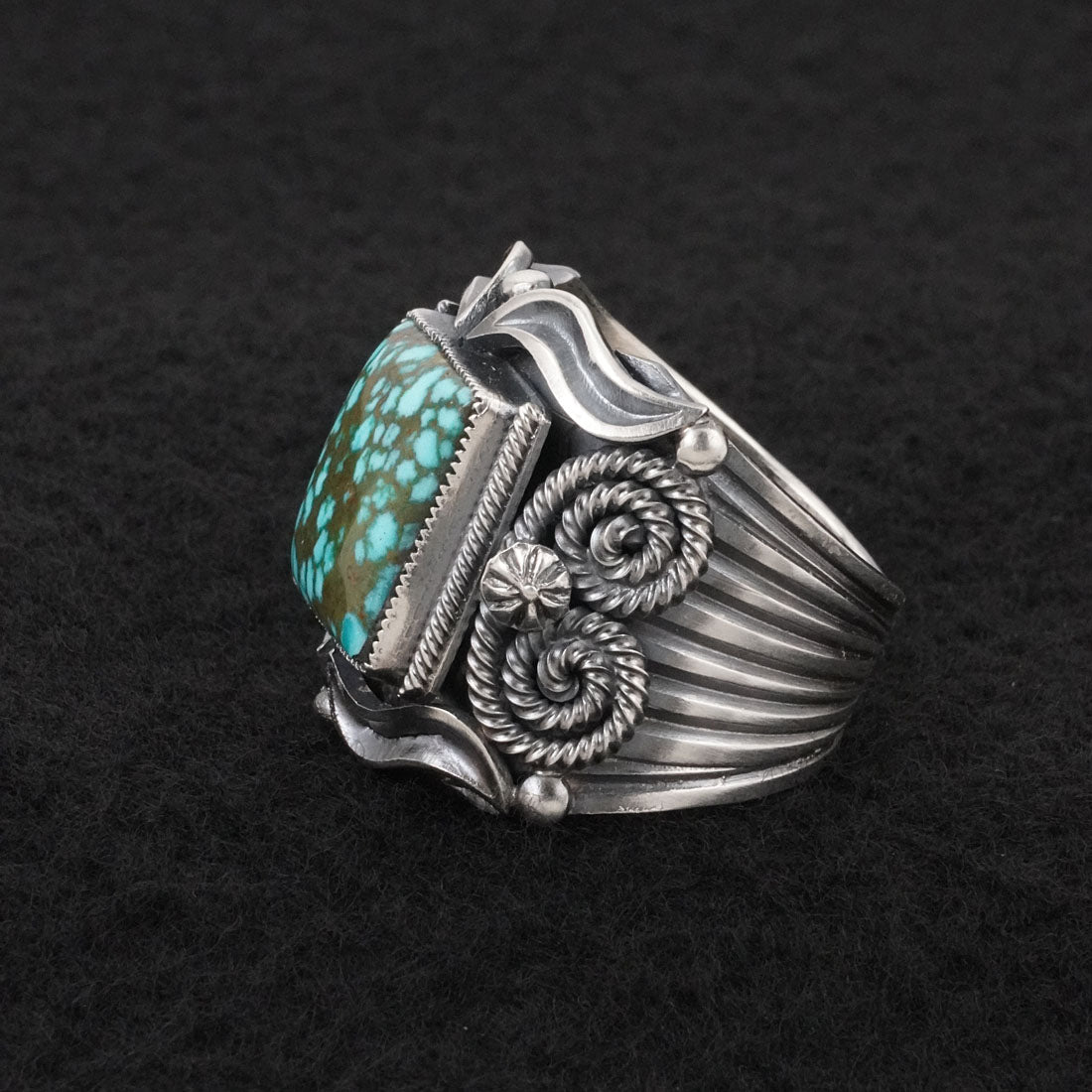 Delbert Gordon Turquoise & Sterling Silver Ring Size 11.5