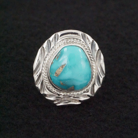 Randy Billy Turquoise & Sterling Silver Ring Size Adjustable