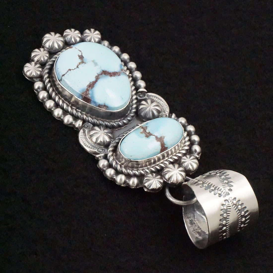 Jeff James Turquoise & Sterling Silver Pendant