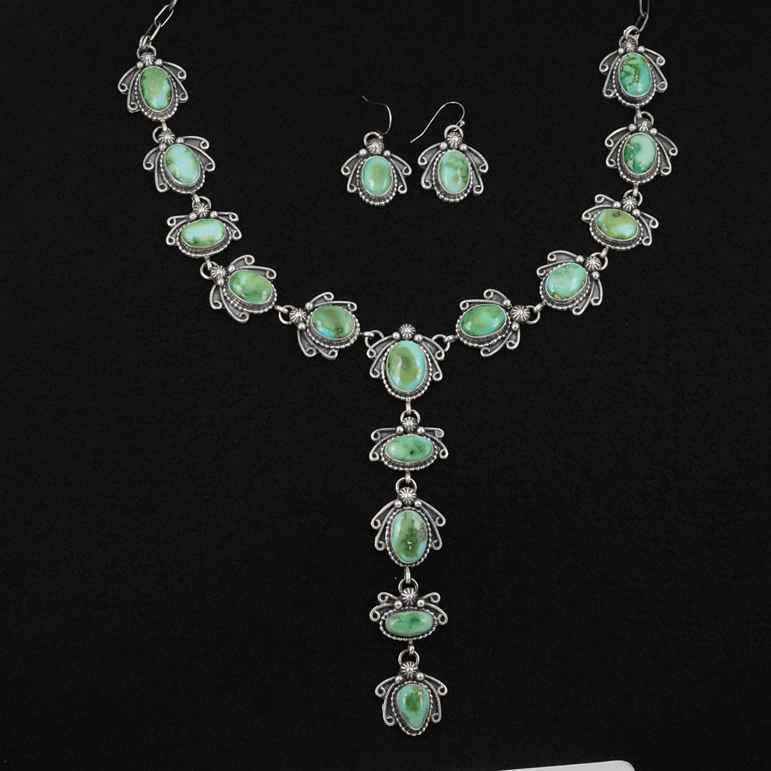 Kathleen Livingston Turquoise & Sterling Silver Necklace Set