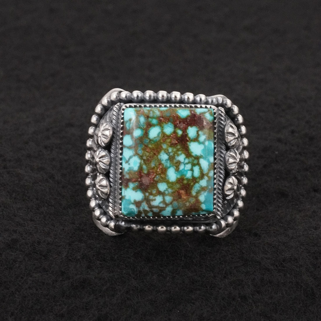 Delbert Gordon Turquoise & Sterling Silver Ring Size 12.5