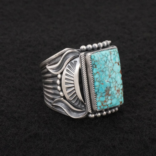 Delbert Gordon Turquoise & Sterling Silver Ring Size 11.5