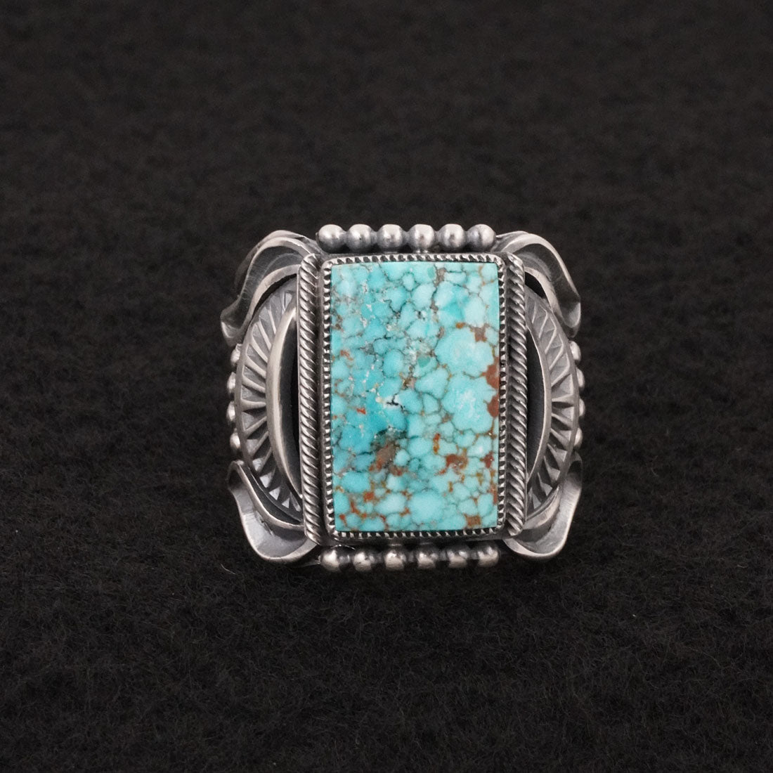 Delbert Gordon Turquoise & Sterling Silver Ring Size 11.5