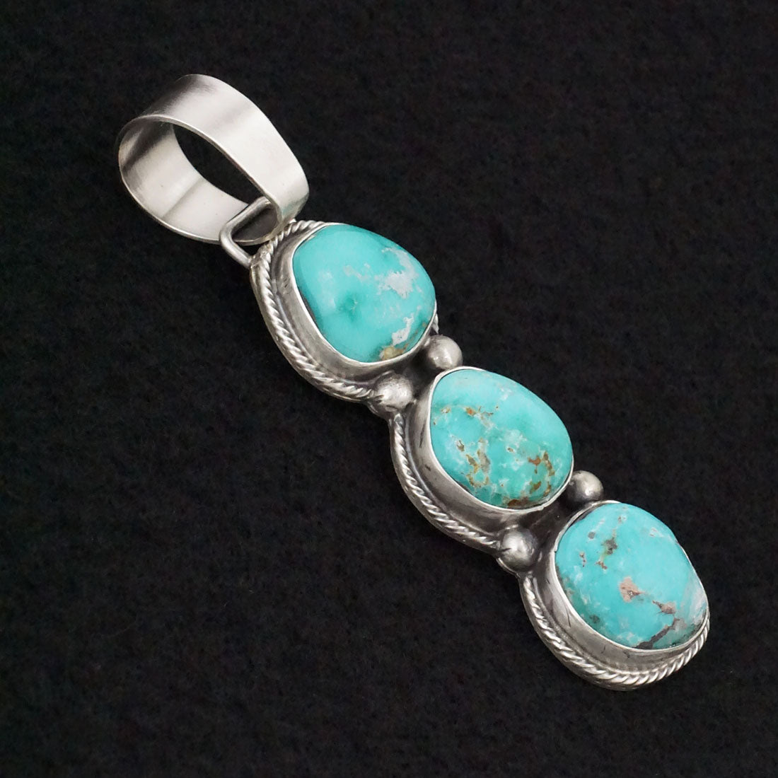 Bobby Johnson Turquoise & Sterling Silver Pendant