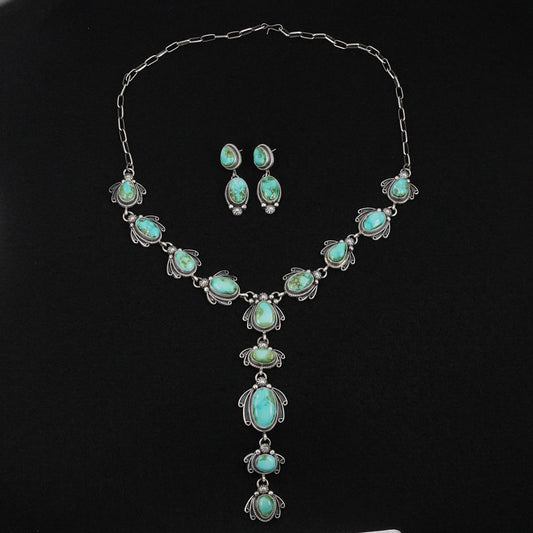 Kathleen Livingston Turquoise & Sterling Silver Necklace Set