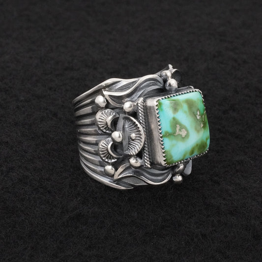 Delbert Gordon Turquoise & Sterling Silver Ring Size 9.5