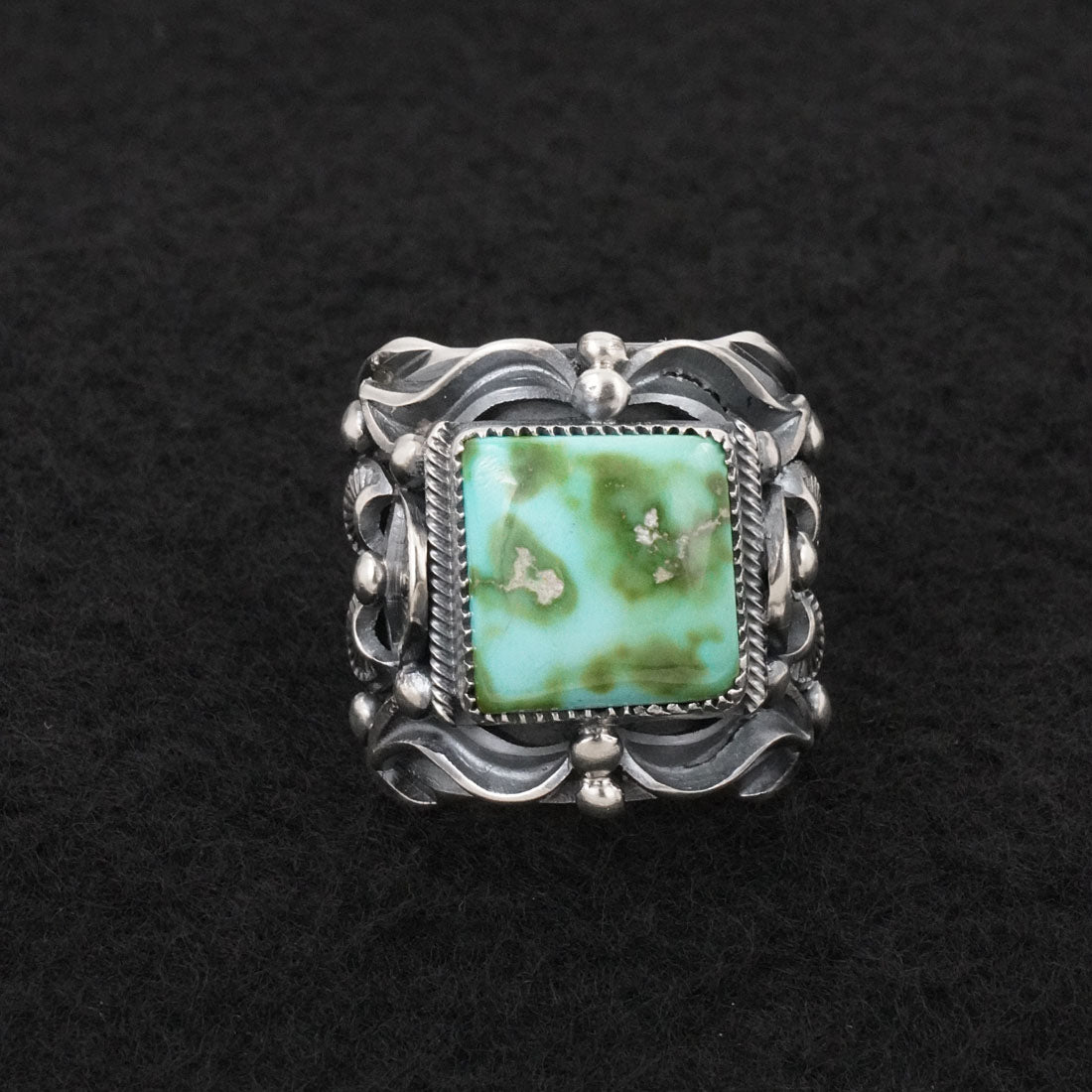 Delbert Gordon Turquoise & Sterling Silver Ring Size 9.5