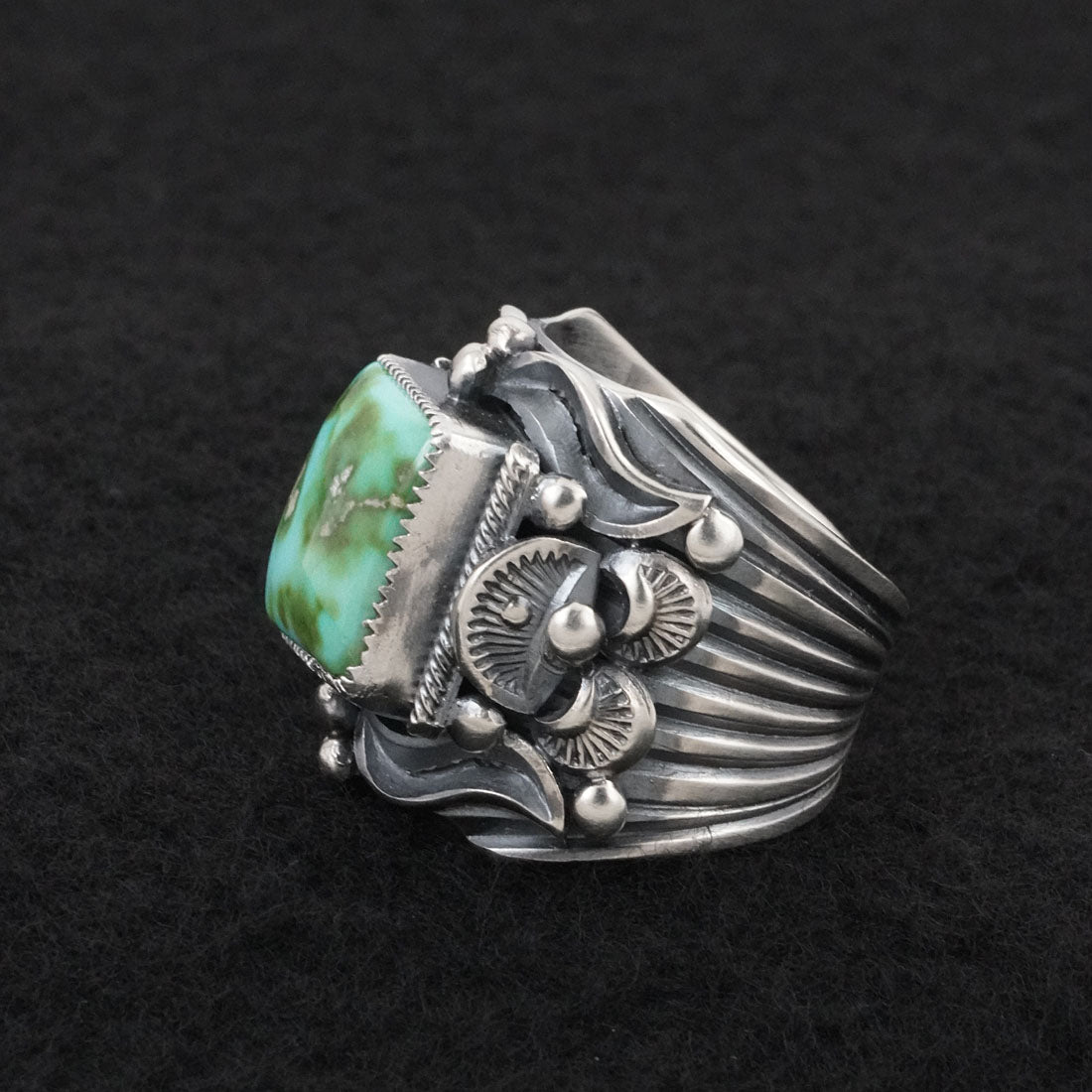 Delbert Gordon Turquoise & Sterling Silver Ring Size 9.5