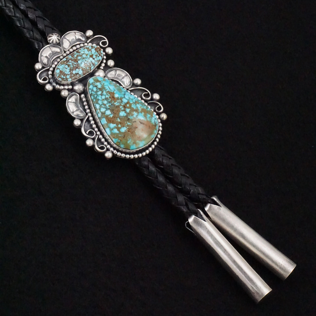 Paul Livingston Turquoise & Sterling Silver Bolo Tie