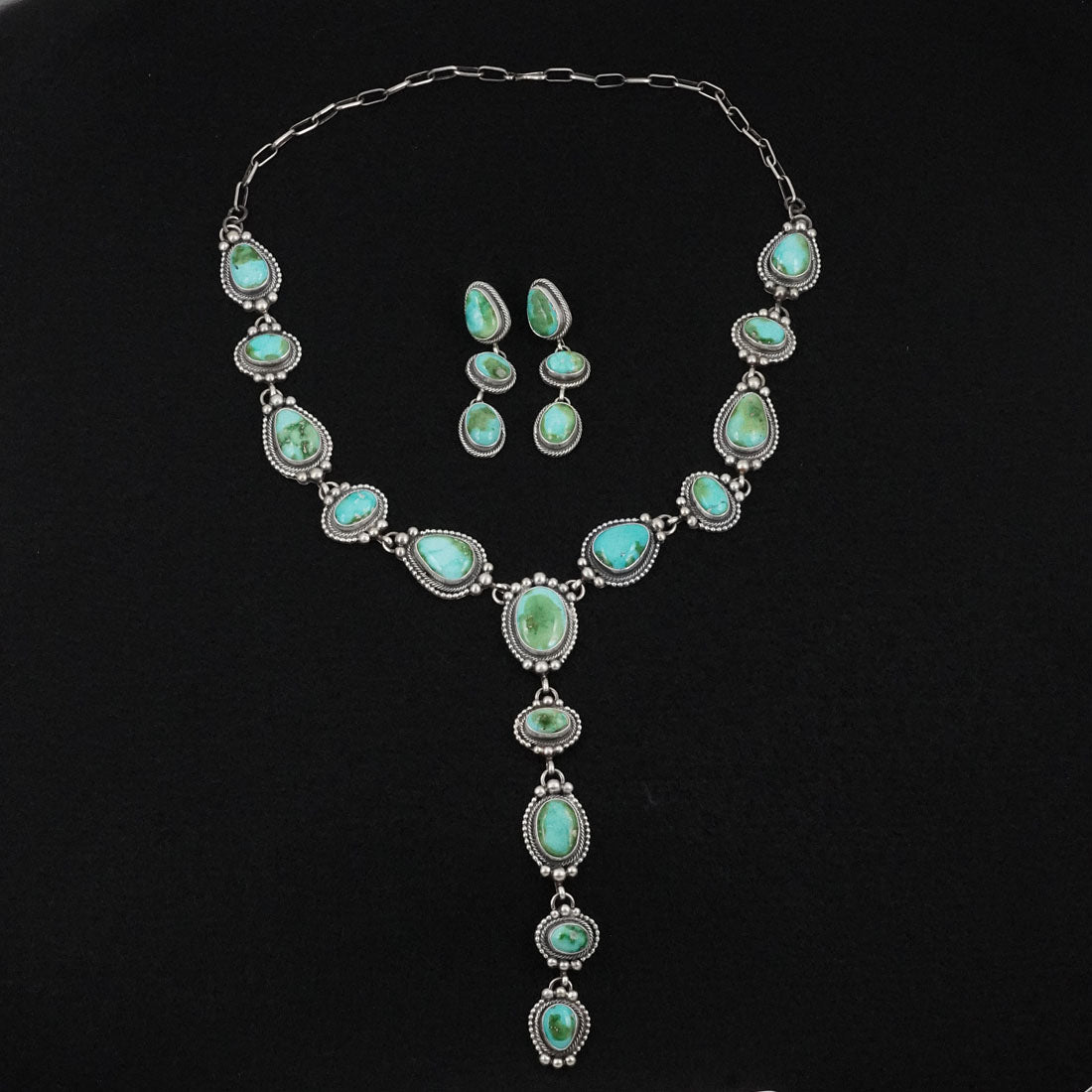 Kathleen Livingston Turquoise & Sterling Silver Necklace Set