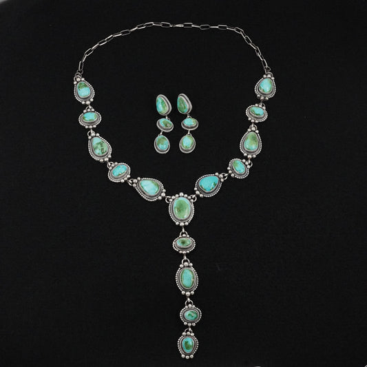 Kathleen Livingston Turquoise & Sterling Silver Necklace Set