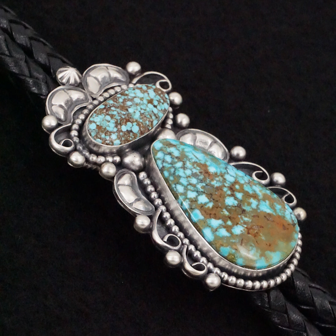 Paul Livingston Turquoise & Sterling Silver Bolo Tie