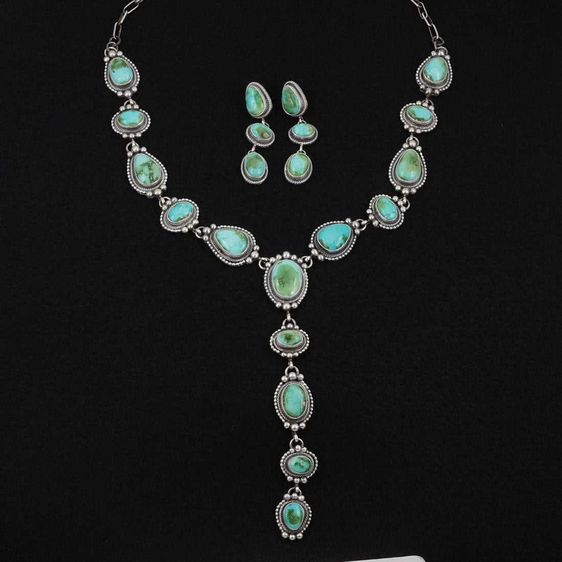 Kathleen Livingston Turquoise & Sterling Silver Necklace Set