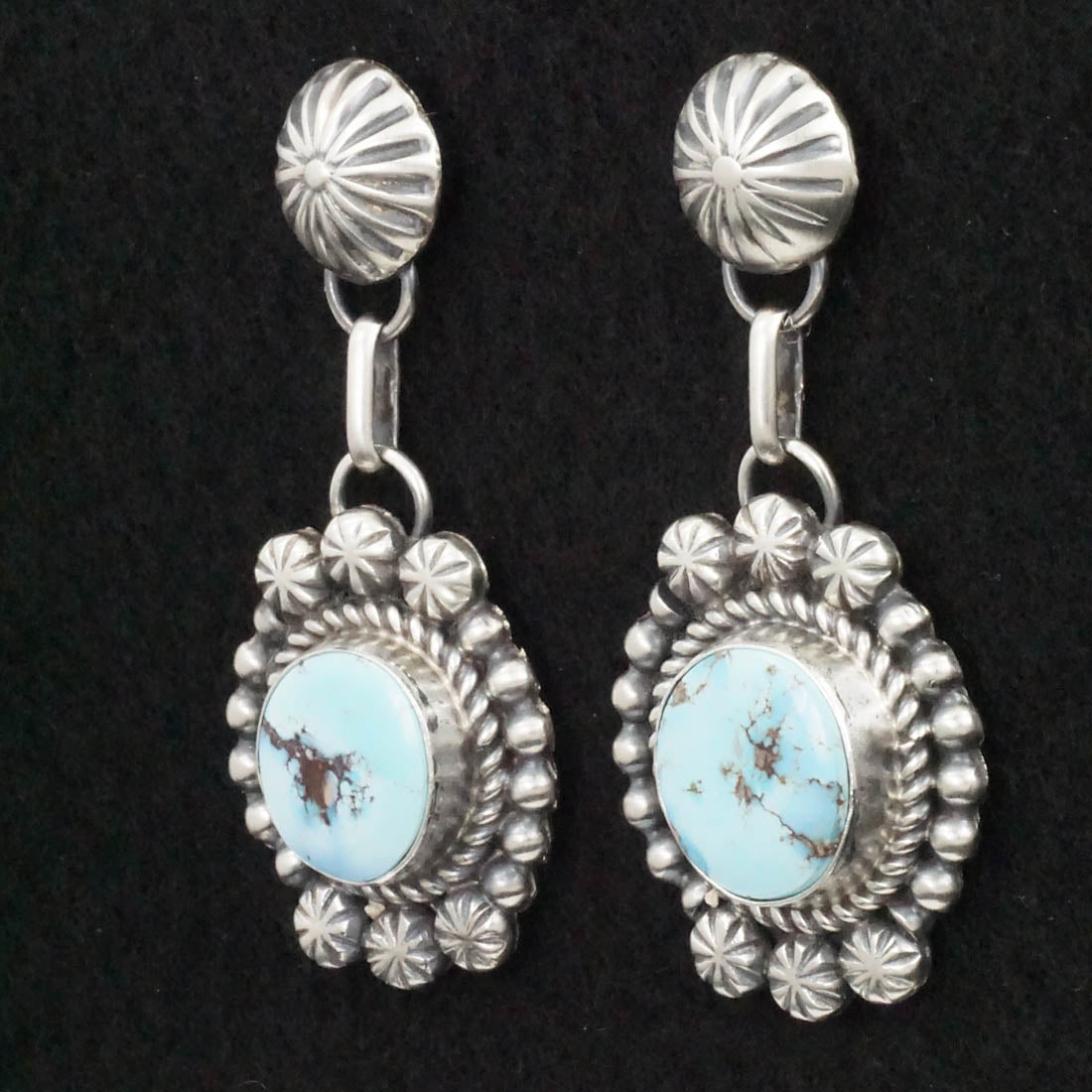 Jeff James Turquoise & Sterling Silver Necklace & Earrings Set