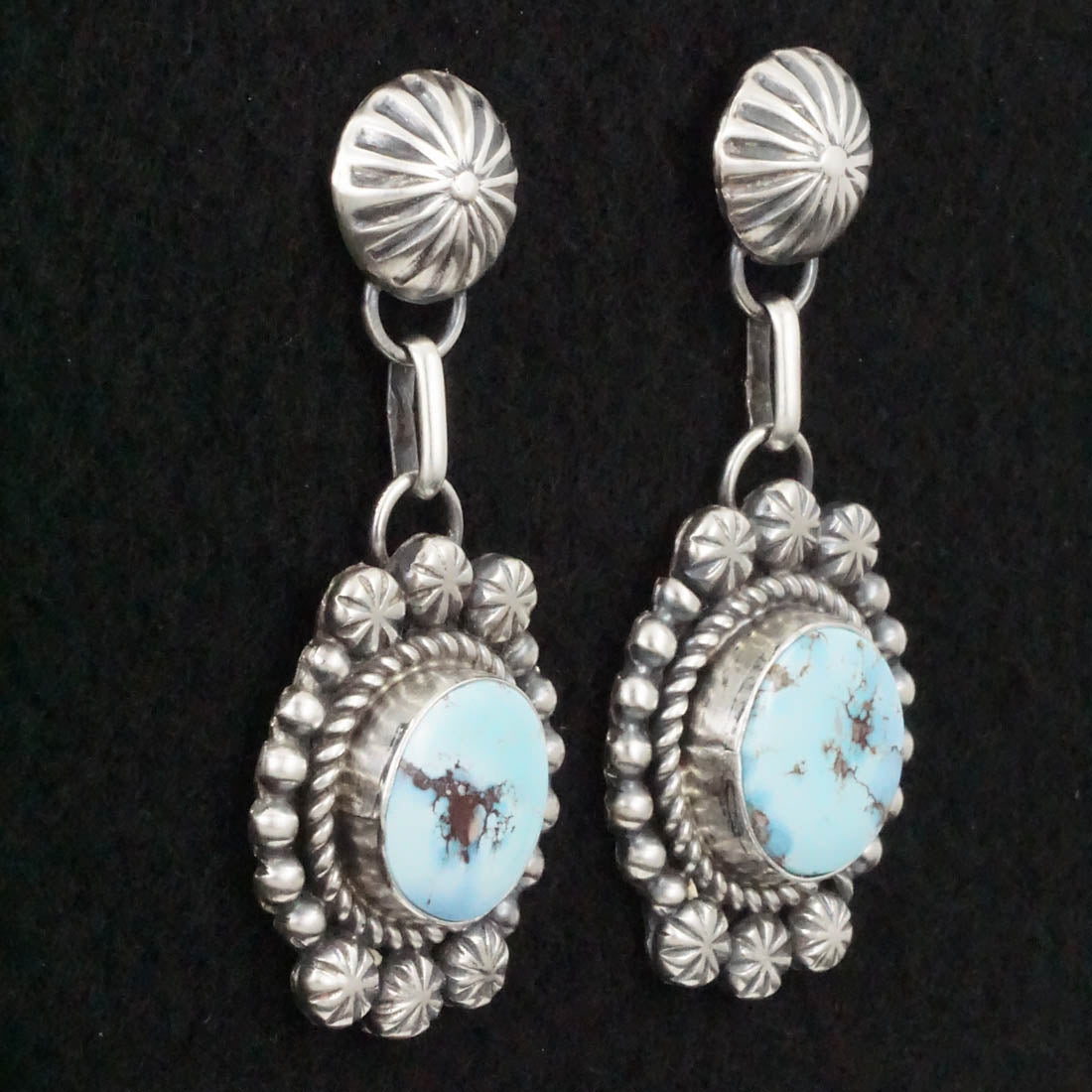 Jeff James Turquoise & Sterling Silver Necklace & Earrings Set