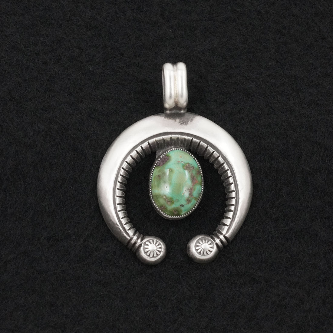 Calvin Martinez Turquoise & Sterling Silver Pendant