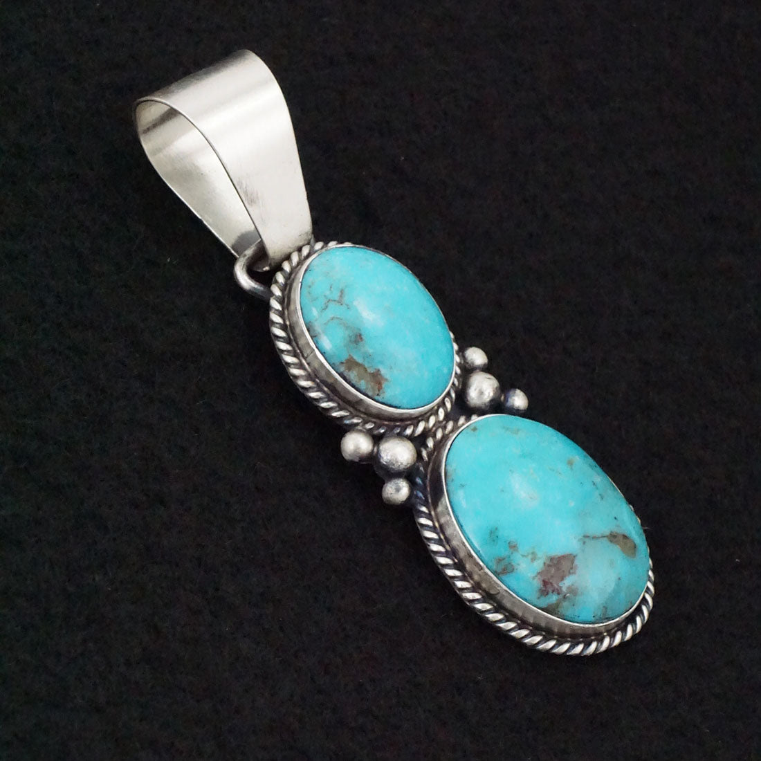 Paul Livingston Turquoise & Sterling Silver Pendant