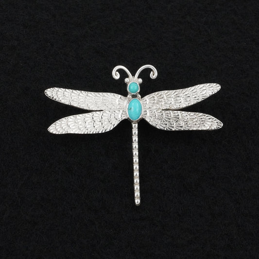 Lee Charley Turquoise & Sterling Silver Pendant/Pin