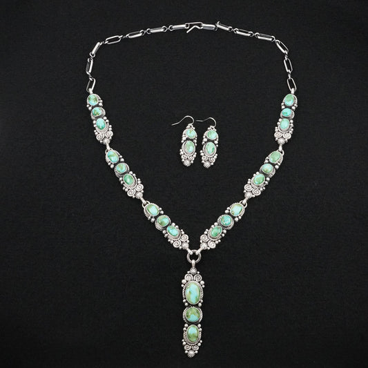 Rosita Calladitto Turquoise & Sterling Silver Necklace Set