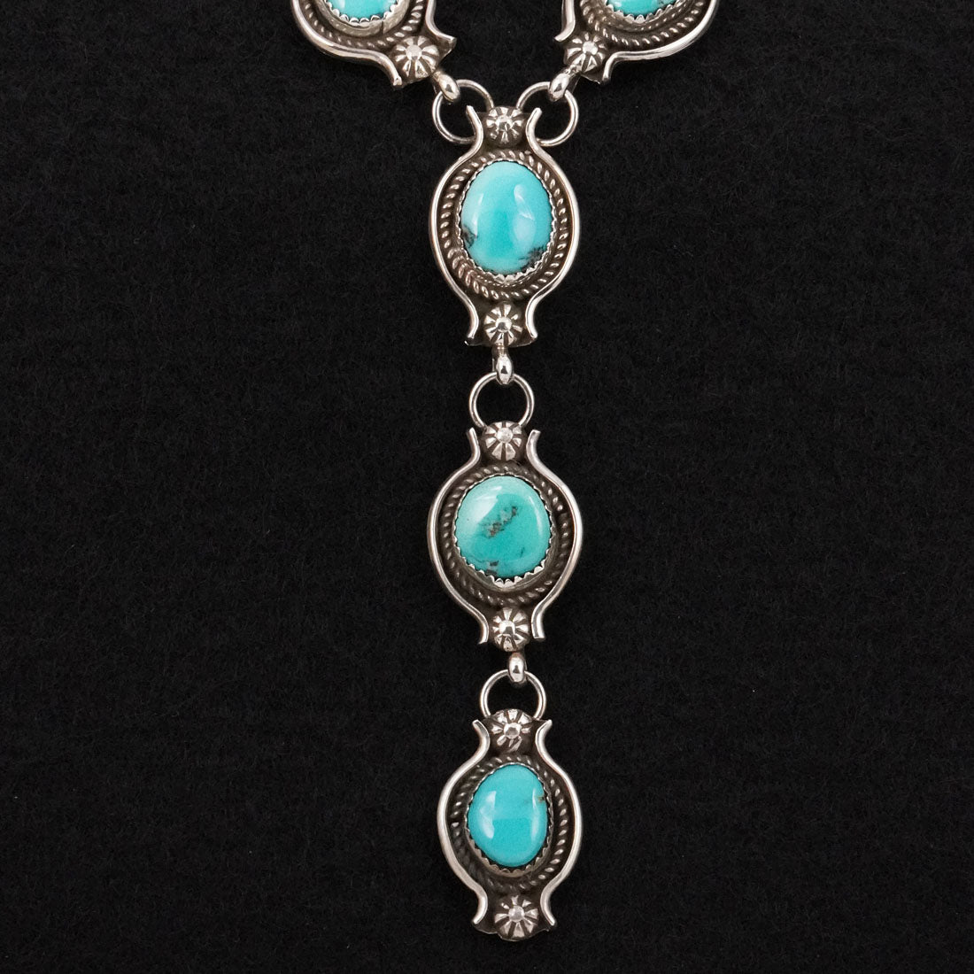 Phil Nez Turquoise & Sterling Silver Necklace Set