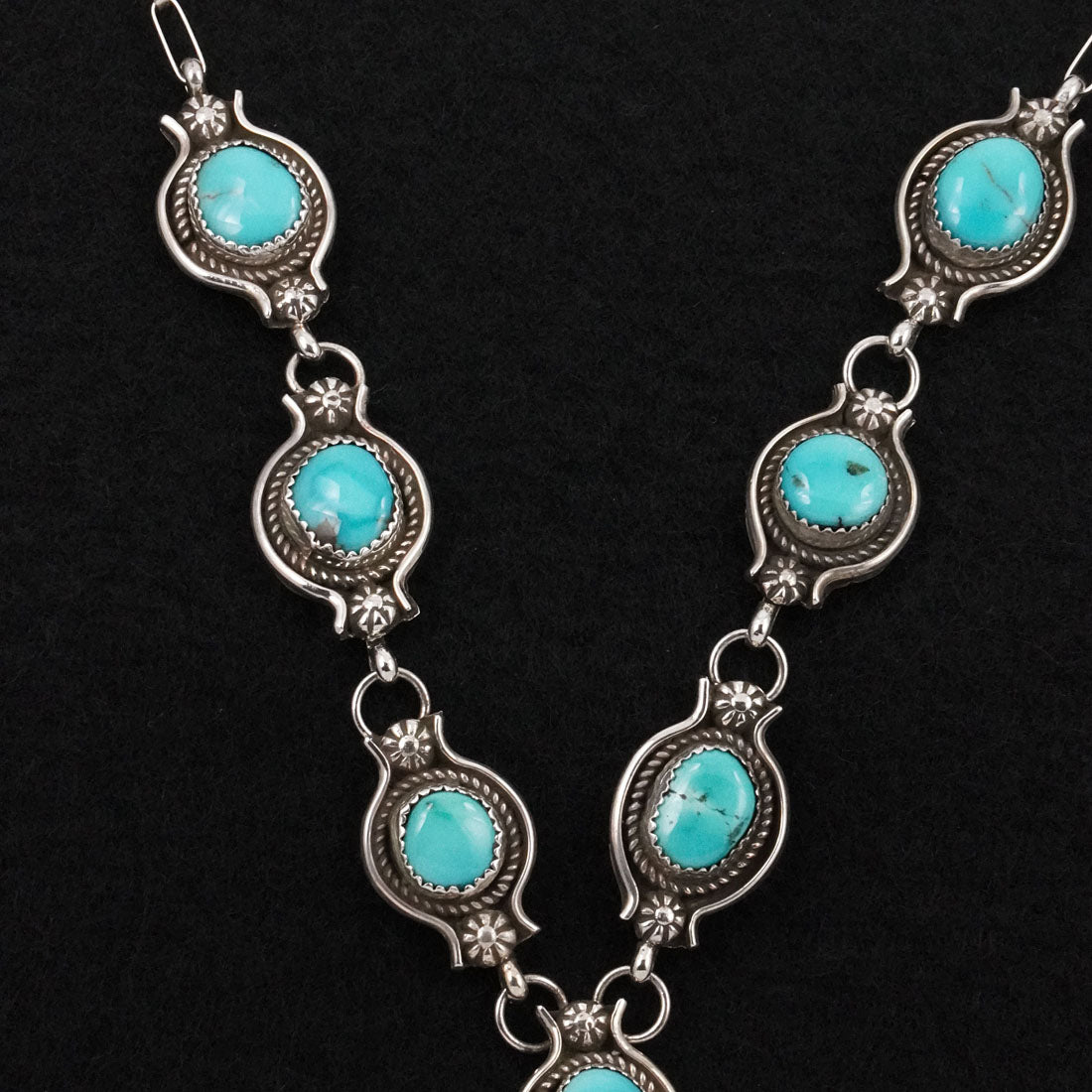 Phil Nez Turquoise & Sterling Silver Necklace Set