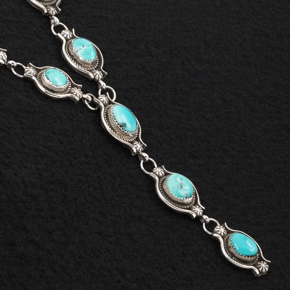 Phil Nez Turquoise & Sterling Silver Necklace Set