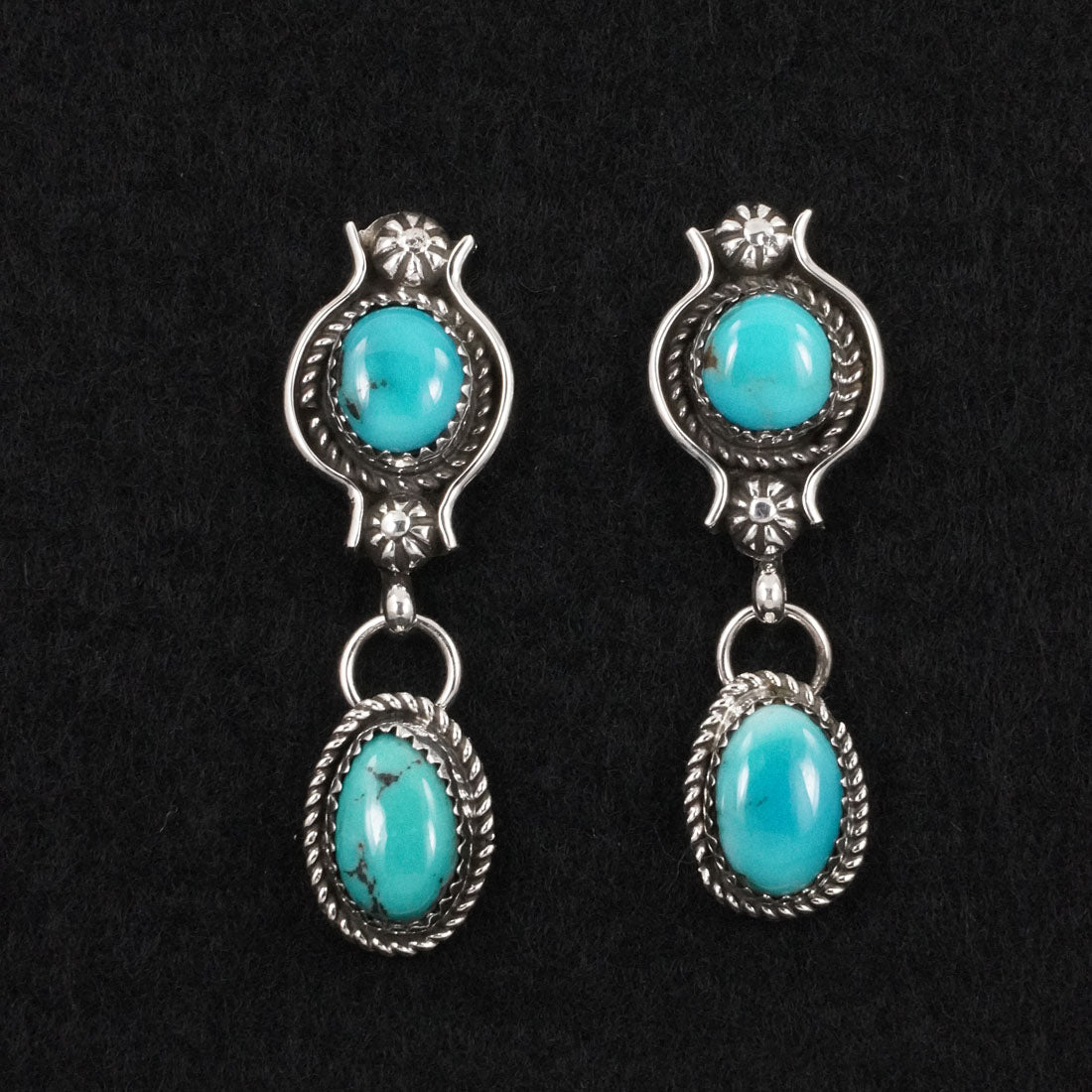 Phil Nez Turquoise & Sterling Silver Necklace Set