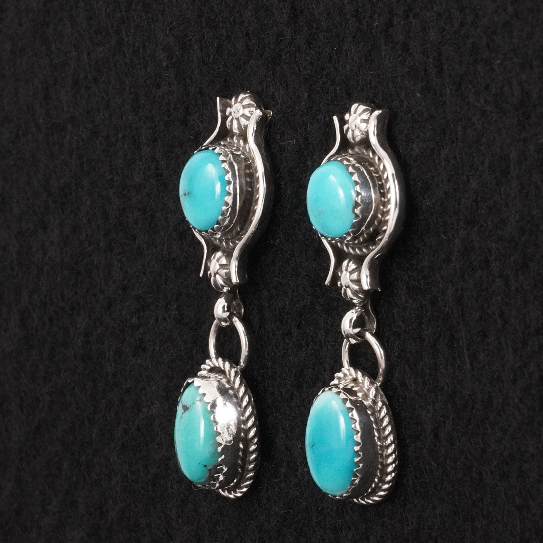Phil Nez Turquoise & Sterling Silver Necklace Set