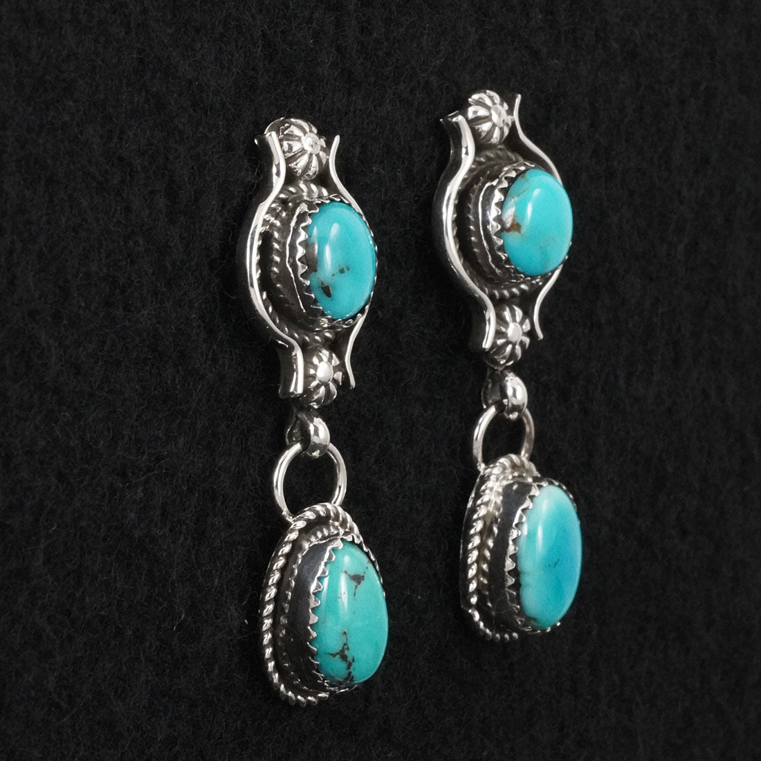 Phil Nez Turquoise & Sterling Silver Necklace Set