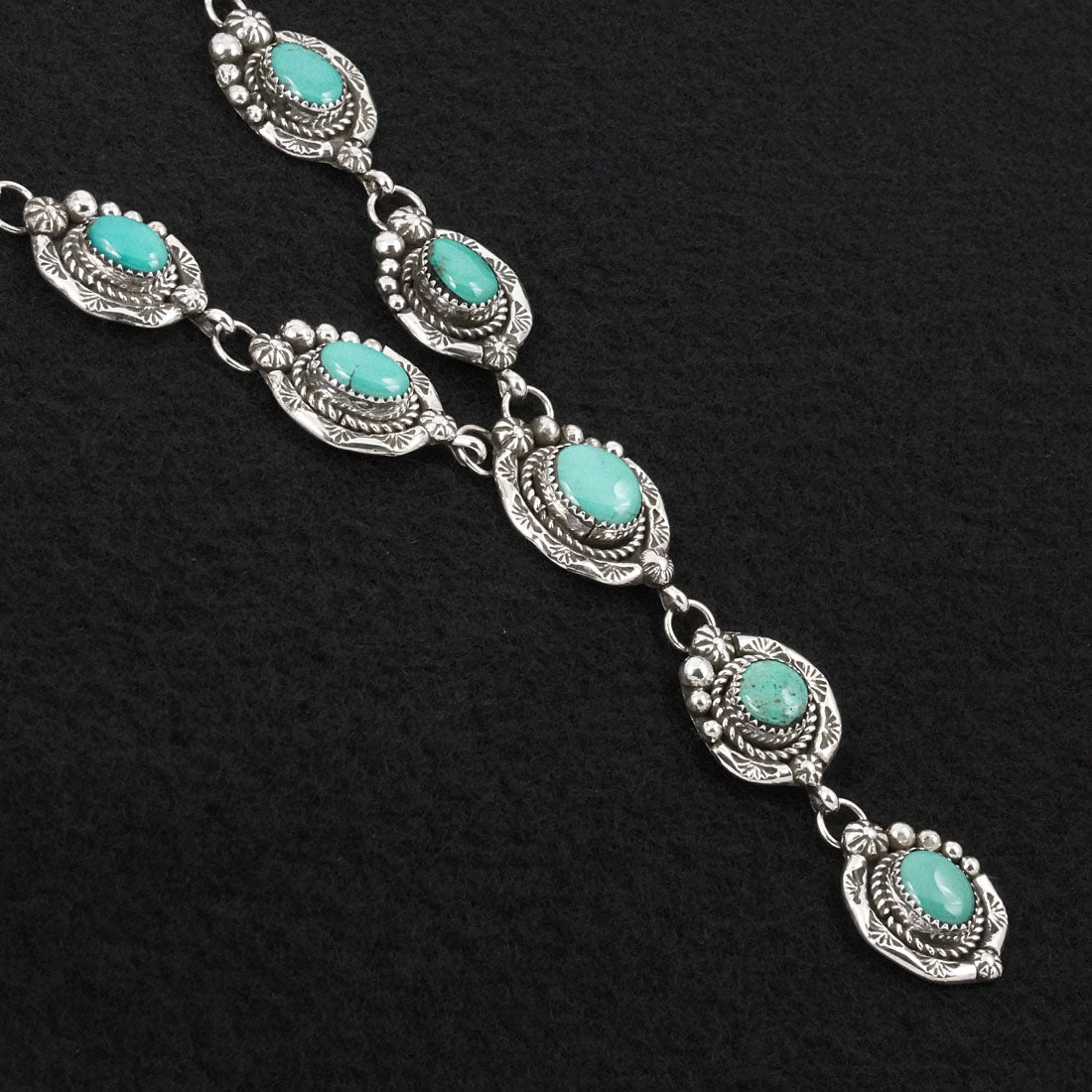 Phil Nez Turquoise & Sterling Silver Necklace Set