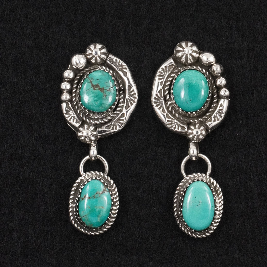 Phil Nez Turquoise & Sterling Silver Necklace Set
