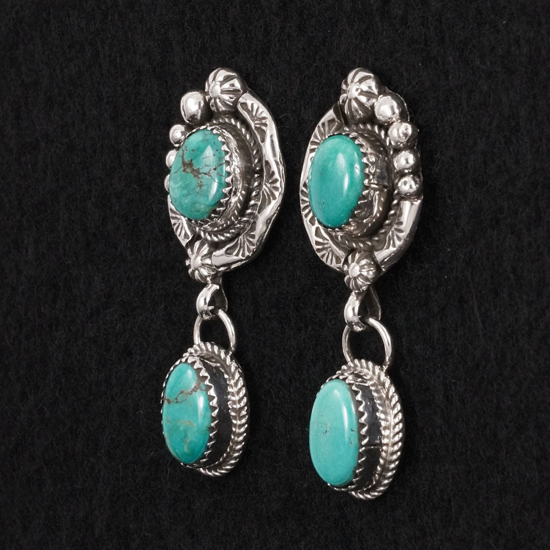 Phil Nez Turquoise & Sterling Silver Necklace Set