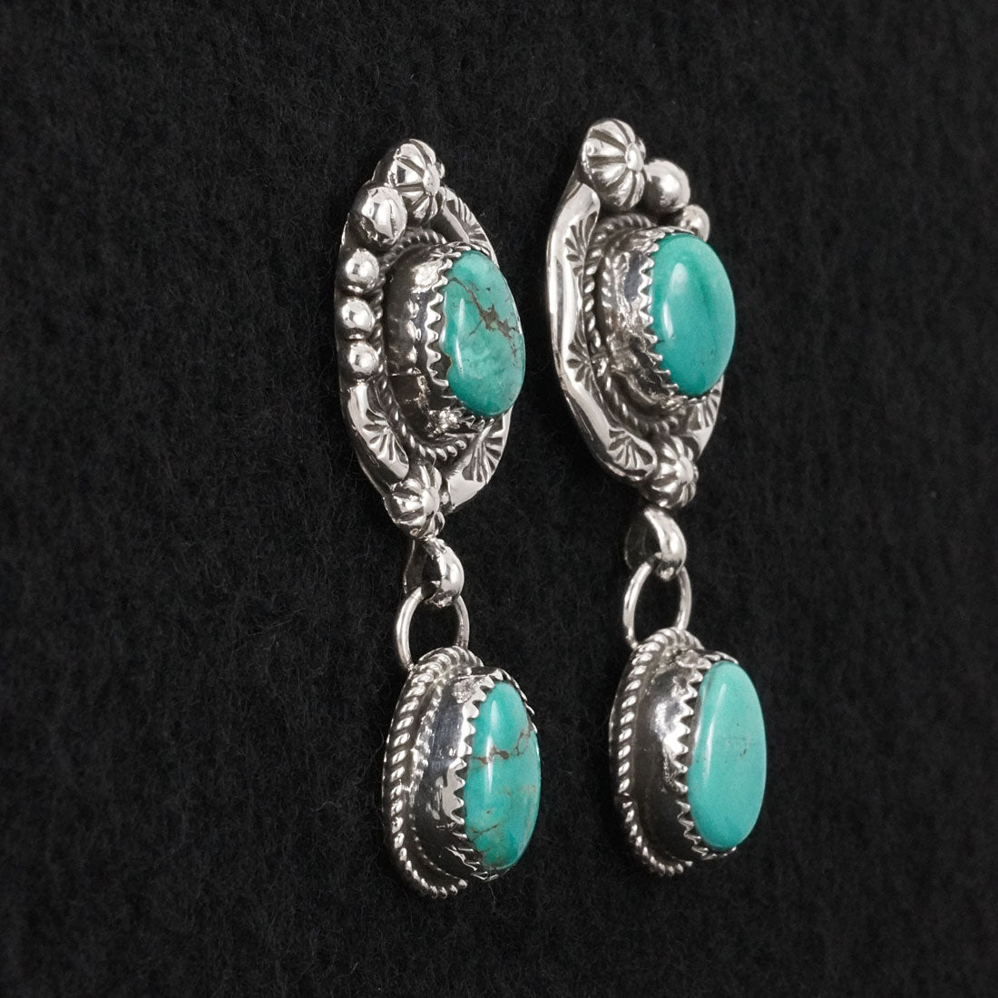 Phil Nez Turquoise & Sterling Silver Necklace Set